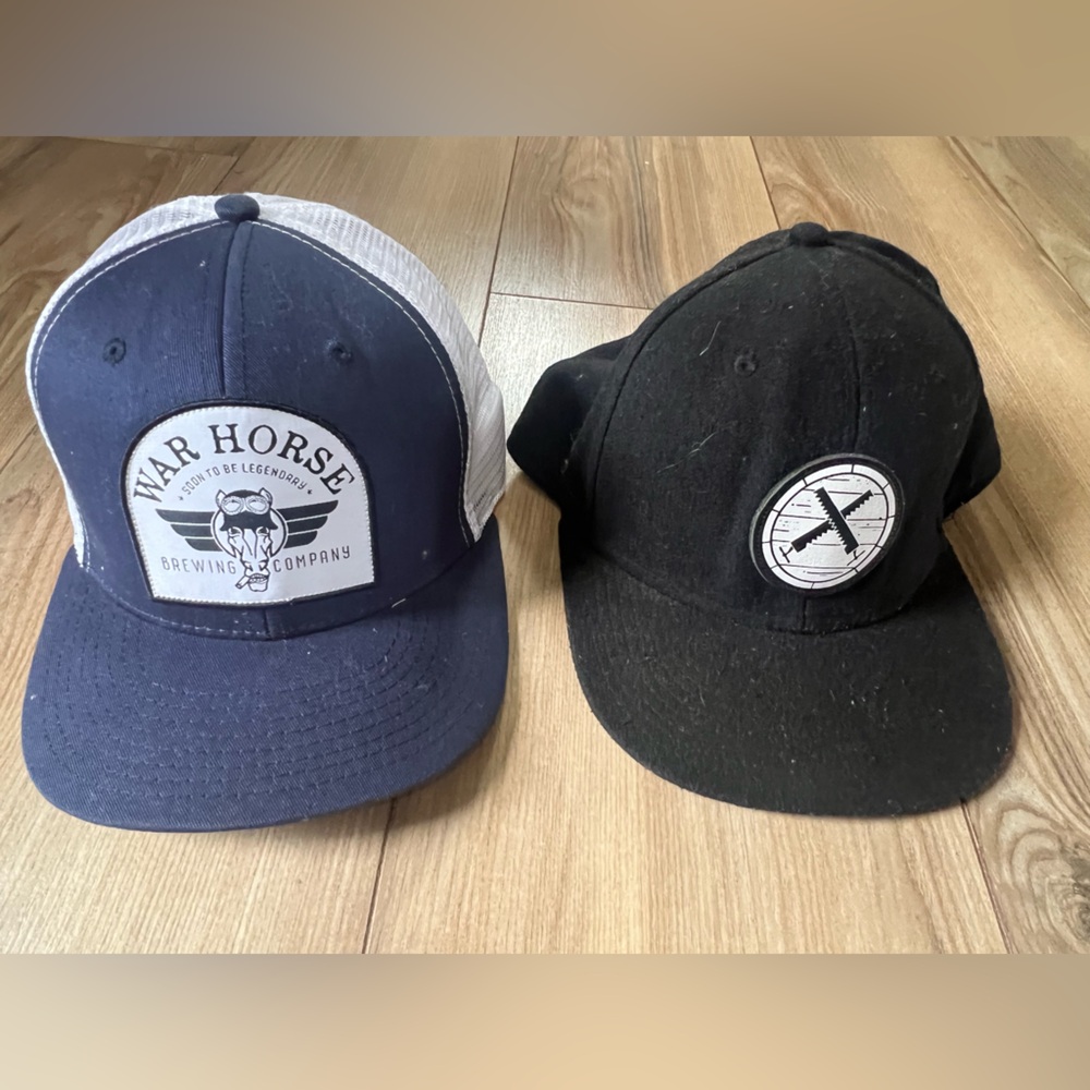 Two Brewery Hats, War Horse and Springdale